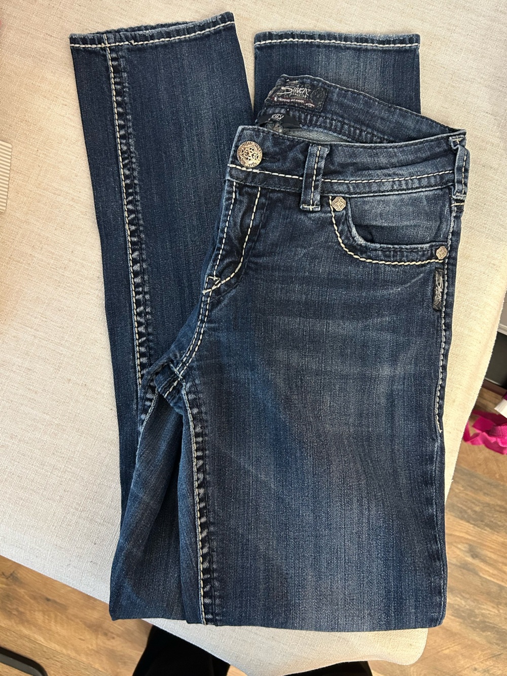 Silver Jeans Co. Women's Skinny Jeans in Dark Blue Wash